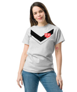 RL XIII Black Boxed Rugby League Chevron on Ash T-Shirt