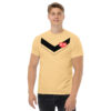 Black Boxed Rugby League Chevron on Yellow Haze T-Shirt