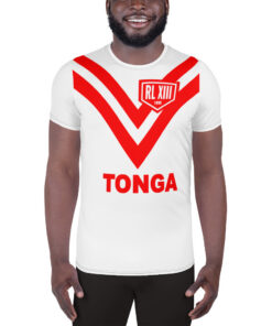Alternative view of RL XIII Tonga Classic Alternative Strip Rugby League T-Shirt