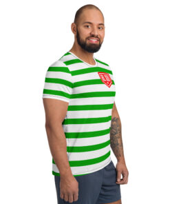 RL XIII Thin Green & White Striped Rugby League T-Shirt