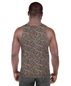 Alternative view of RL XIII Rugby League Tank Top Singlet with Maori Art Pattern and Text Logo