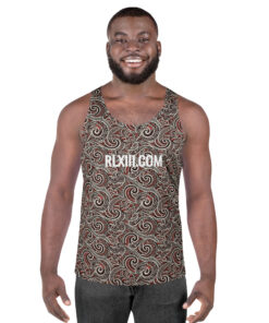 RL XIII Rugby League Tank Top Singlet with Maori Art Pattern and Text Logo on sale