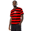 RL XIII Red & Black Striped Rugby League T-Shirts on sale