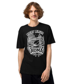 RL XIII Rugby League Roma Design 1 Black T-Shirts on sale
