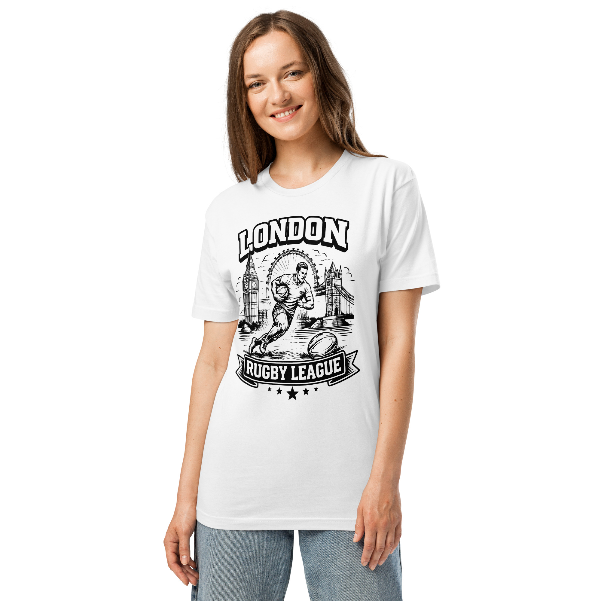 RL XIII London Rugby League Design 1 White T-Shirts on sale