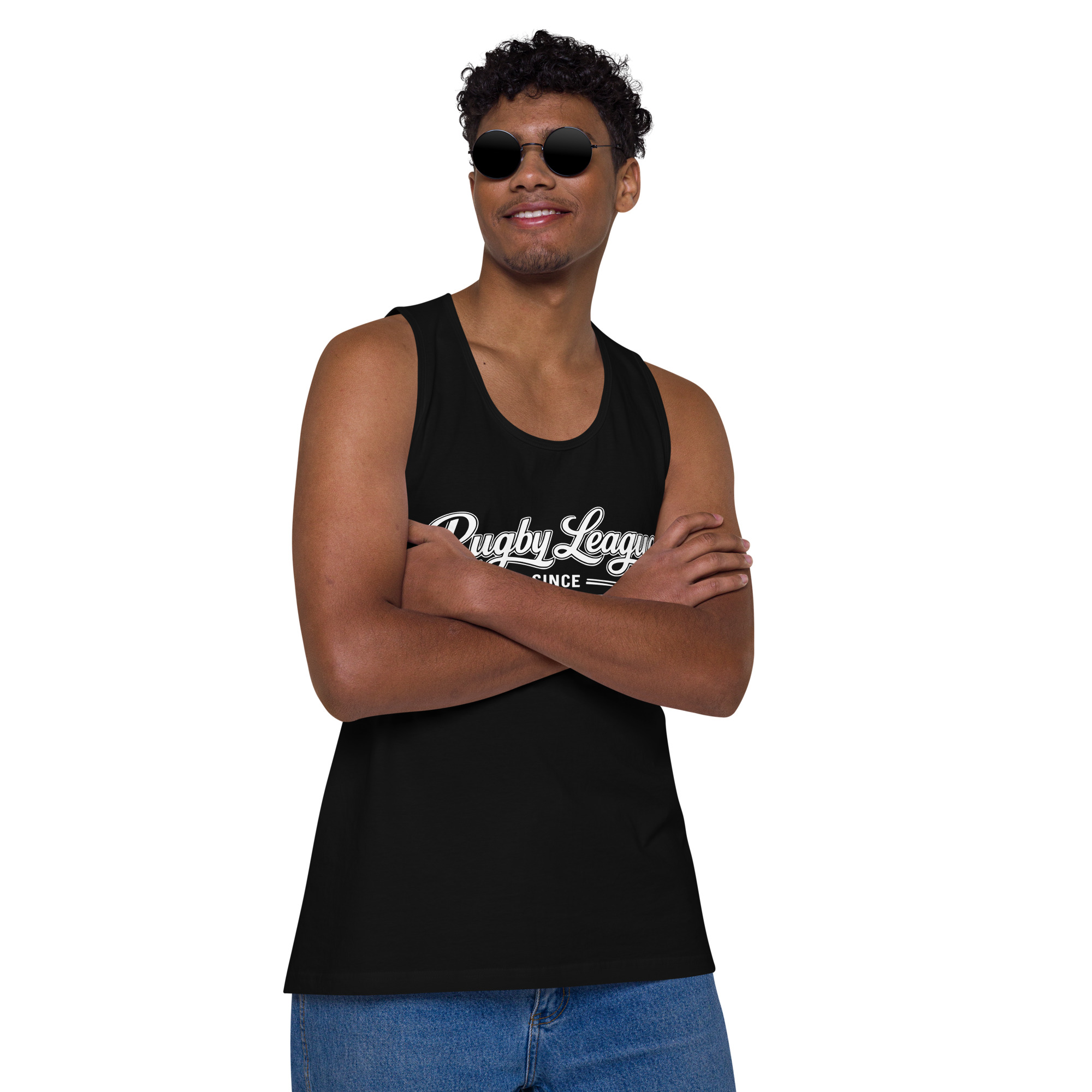 RL XIII Rugby League Since 1895 Black Tank Top Singlet - Image 2