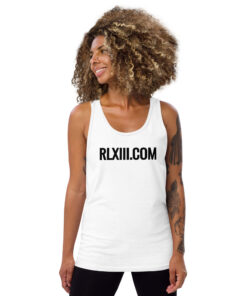 RL XIII Text Logo White Tank Top Singlet