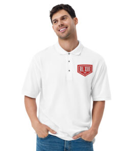 RL XIII Premium K500 White Polo Shirt with Red Logo