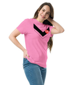 RL XIII Black Boxed Rugby League Chevron on Azalea Pink T-Shirts on sale