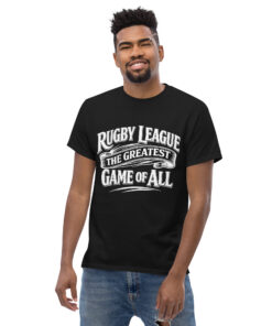 Alternative view of RL XIII Rugby League – Greatest Game of All Design 1 Black T-Shirt
