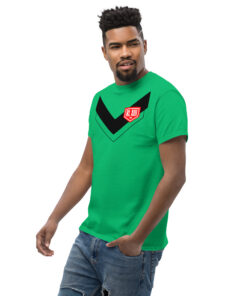 RL XIII Black Boxed Rugby League Chevron on Irish Green T-Shirts on sale