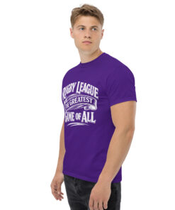 Alternative view of RL XIII Rugby League – Greatest Game of All Design 1 Purple T-Shirt