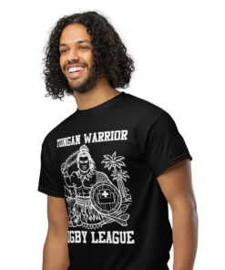 RL XIII Tongan Warrior Rugby League Design 1 Black T-Shirts on sale