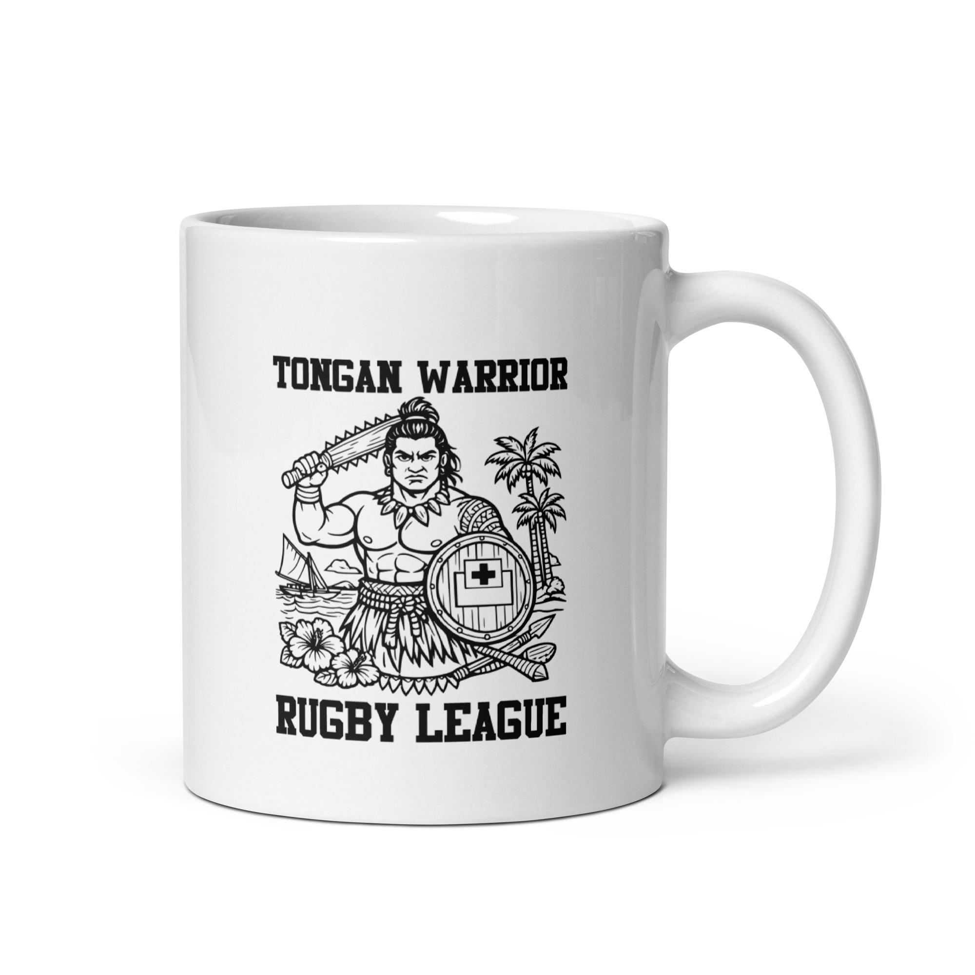 RL XIII Tongan Warrior Rugby League White Coffee Mugs on sale