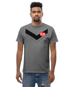 RL XIII Black Boxed Rugby League Chevron on Graphite Healther T-Shirts on sale