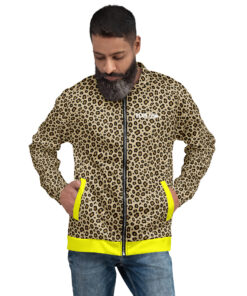 RL XIII Leopard Skin Print Bomber Jackets on sale
