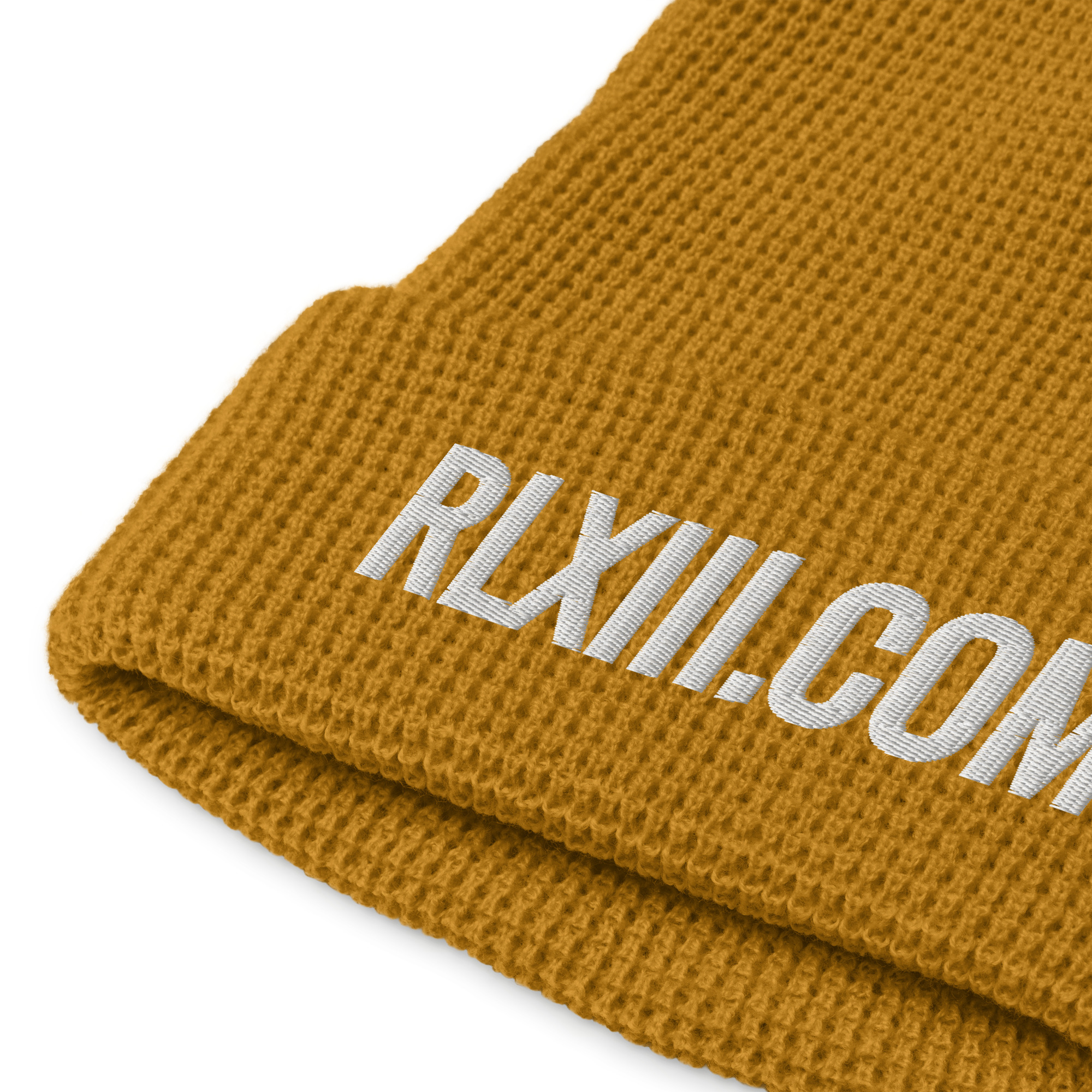 RL XIII Text Logo Camel Waffle Beanie - Image 2