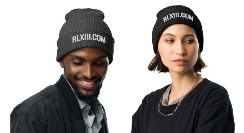 Rugby league waffle beanies at RL XIII.